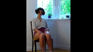 Boba qilli mushuk va qilli kovaklariga bilan Selfie Bating orgazm uchun